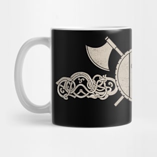 Viking Nordic Ornaments Ax Shield Asatru Mug